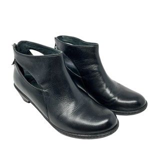 Dansko Women's Black Cut-out Ankle Leather Bonita Boots Sz. 7.5